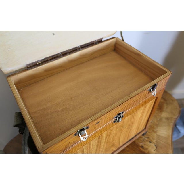 Pine Fishing Bait Box with Seat, 1960s For Sale - Image 6 of 10