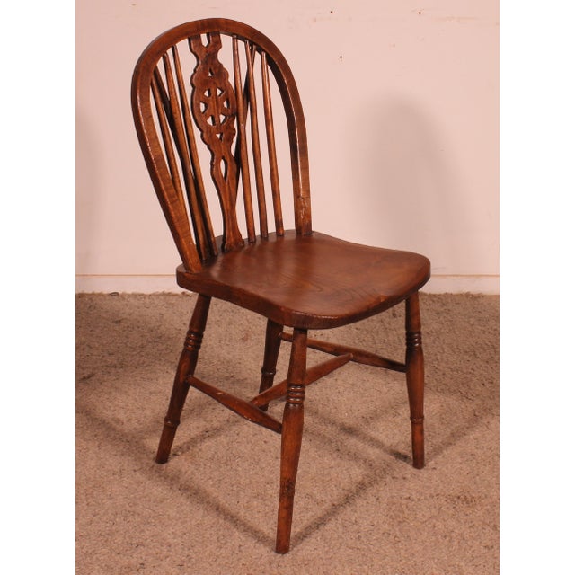 Tan 19th Century Windsor Wheelback Chairs, Set of 10 For Sale - Image 8 of 14