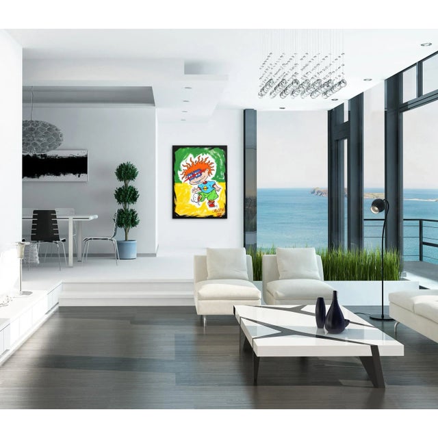 Yellow "Chuck" Original Artwork by Randy Morales For Sale - Image 8 of 11