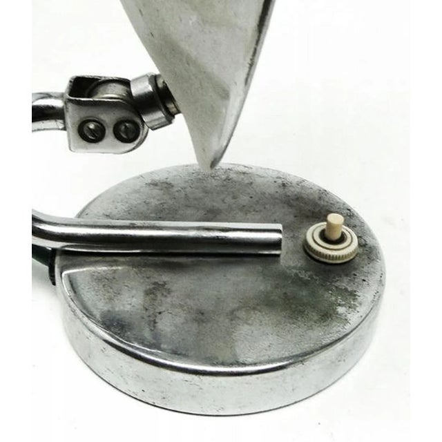 Josef Hurka Chrome-Plated Metal Table Lamp by J. Hurka for Napako, Czechoslovakia, 1950s For Sale - Image 4 of 5