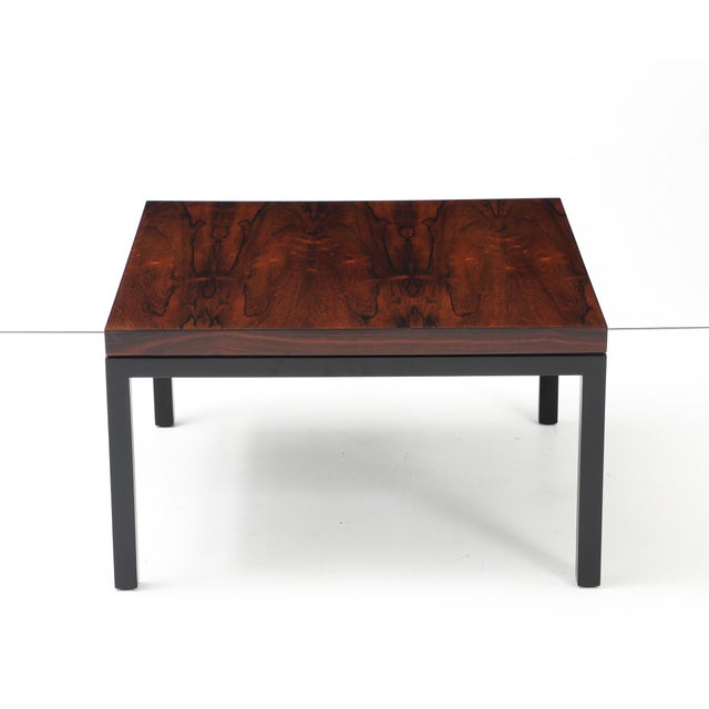 Mid-Century Modern Brazilian Rosewood and Lacquer Coffee Table by Knoll For Sale - Image 3 of 15