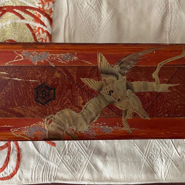 This is an impressive, full-sized antique Japanese lacquer document box (fubako) dating to the Meiji Period (1868â€“1912)....