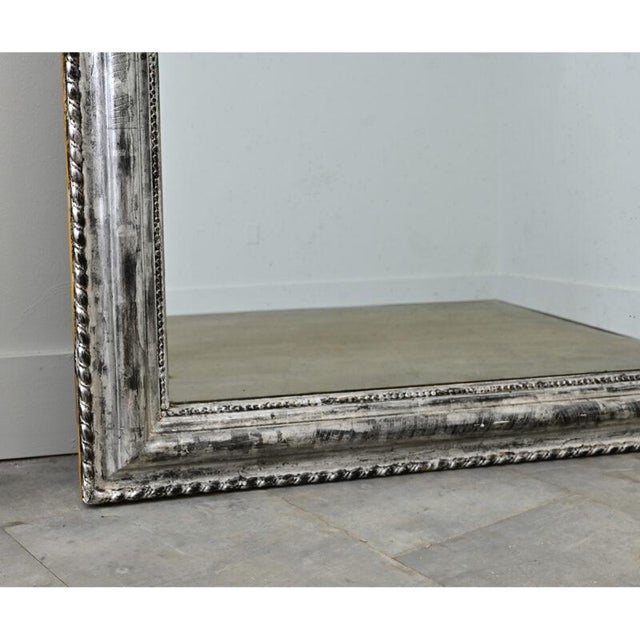 19th Century French 19th Century Louis Philippe Silver Gilt Mirror For Sale - Image 5 of 10
