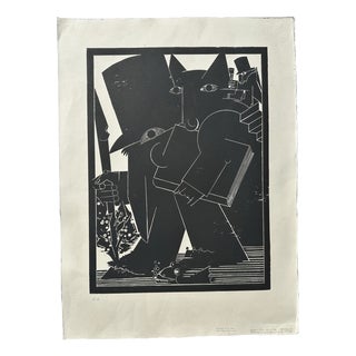 Albert Schindehütte, Artist's Edition (e.a.), 1989, Woodcut For Sale