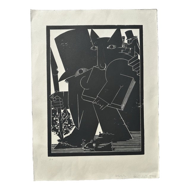 Albert Schindehütte, Artist's Edition (e.a.), 1989, Woodcut For Sale