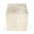 Spritely Home Accent Furniture Victorian Hair on Hide with Spots Cube Ottoman, White & Gold For Sale - Image 4 of 10