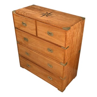 20th Century Teak Marine Chest of Drawers, India For Sale
