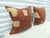 1940s Applique African Raffia, Patchwork and Applique Brown Decorative Pillows - Set of 2 For Sale - Image 5 of 5