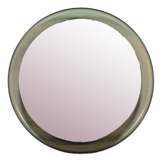Minimalist Round Mirror by Guzzini For Sale