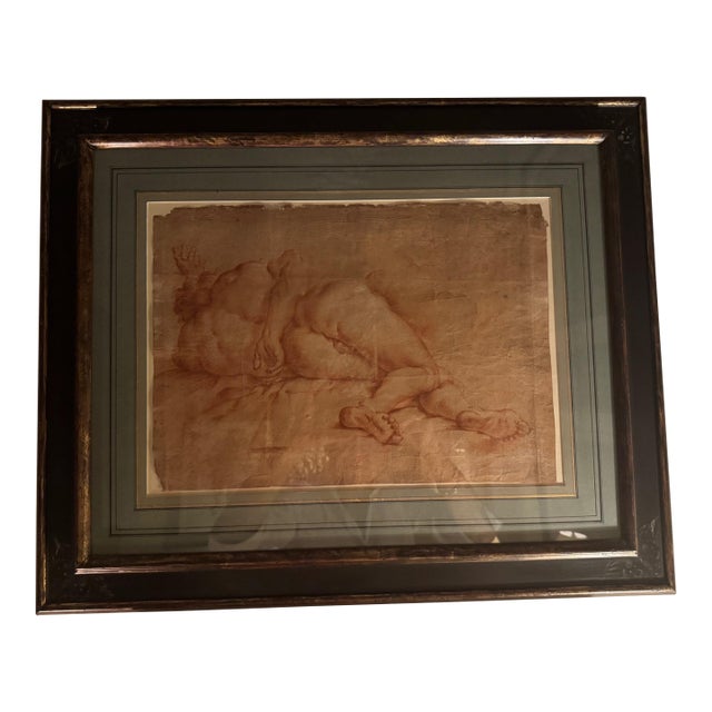 17th Century Domenico Maria Canuti (Bologna 1625 - 1684) Male Academy Drawings For Sale