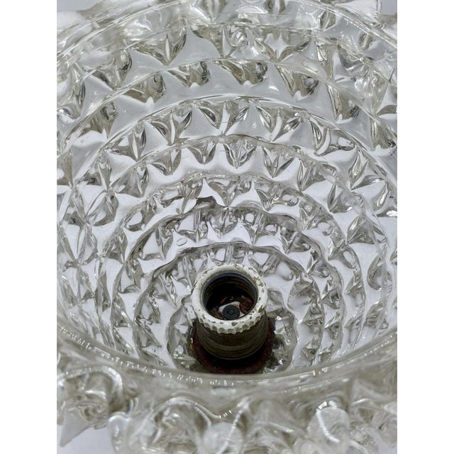Rostrato Murano Glass and Brass Wall Lamp by Ercole Barovier for Barovier & Toso, Italy, 1940s For Sale - Image 9 of 14
