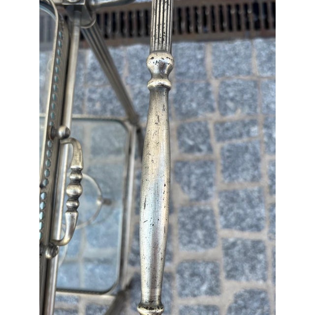 Silver Jansen Rolling Serving Cart by Maison Jansen For Sale - Image 12 of 13