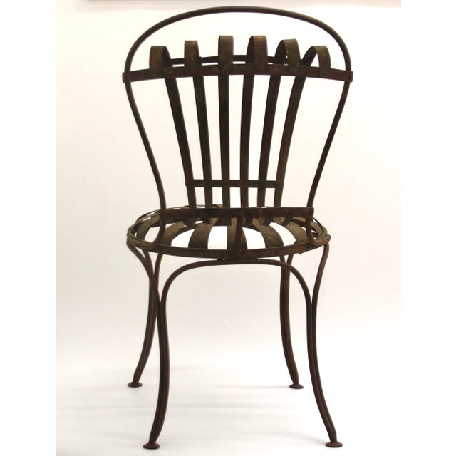 Cast Steel Chairs by Francois Carre, Paris, France, 19th Century, Set of 2 For Sale - Image 9 of 18