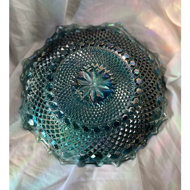1950s Indiana Glass Carnival Glass Plate Dish Catchall For Sale In Dallas - Image 6 of 9