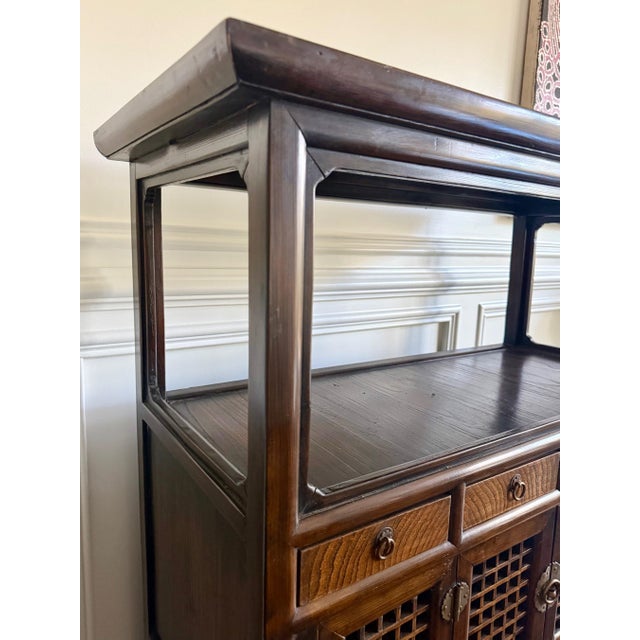 Rare Large Antique Four-Level Korean Scholar Bookcase with COA For Sale - Image 4 of 15