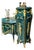 Green Pedestal With Gilded Bronze Ormolu & Hand-Finished Gold Leaf For Sale