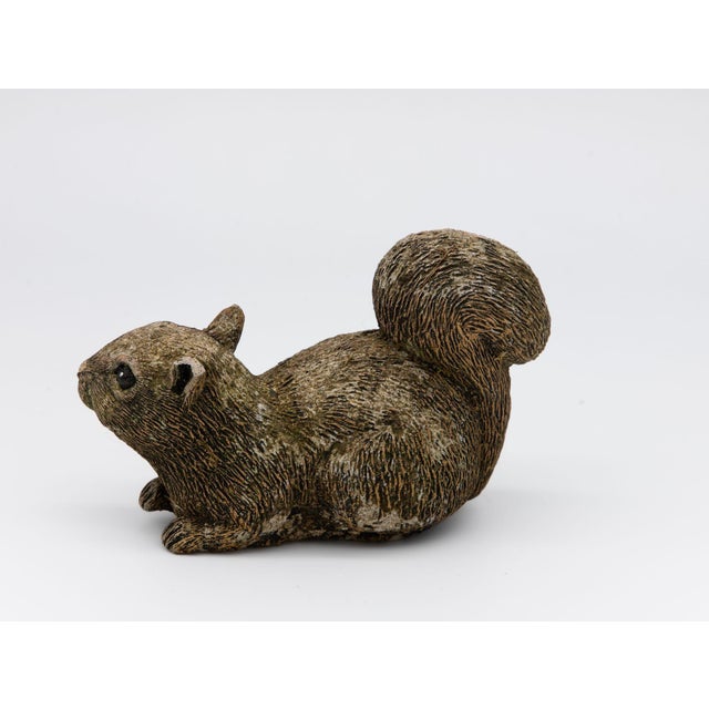Composite Stone Squirrel Garden Ornament, English 20th Century For Sale - Image 4 of 7