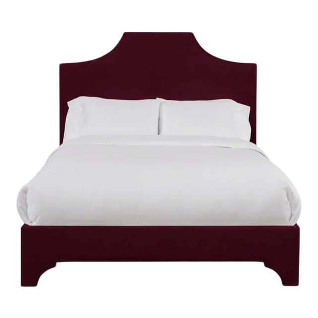 Kit King Bedframe, Wine Velvet For Sale