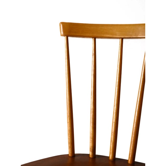 1950s Scandinavian Pinstol Beech and Teak Chairs, 1960s, Set of 2 For Sale - Image 5 of 9