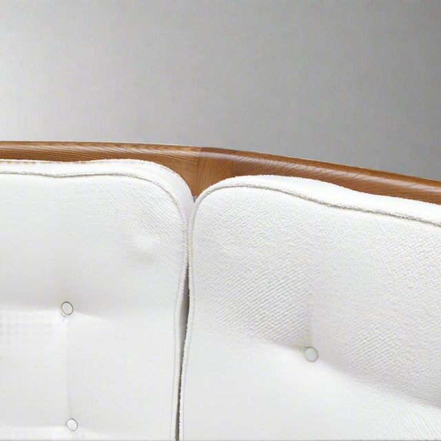 Wood 1960s Modernist Oak Sofa Designed by Guillerme et Chambron For Sale - Image 7 of 10