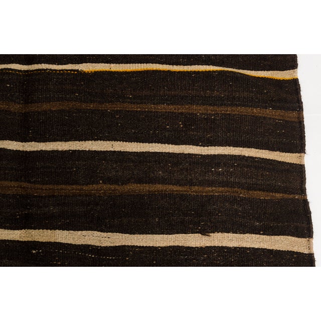 Vintage Anatolian Stripe Kilim Rug For Sale - Image 10 of 10