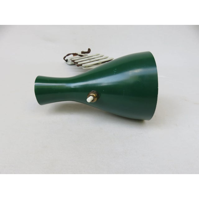 Green and Beige Copper-Plated Scissor Lamp from HELO Leuchten, 1960s For Sale - Image 10 of 18