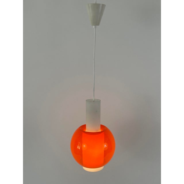 Mid-Century Pendant Lamp in Metal and Opaline Glass from Bünte & Remmler, Germany, 1960s For Sale - Image 16 of 18