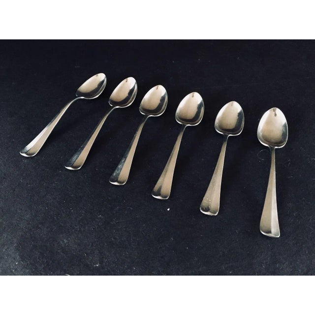 Mid-Century Modern Vintage Stainless Steel "Americraft" Tea Spoons - Set of 6 For Sale - Image 3 of 6