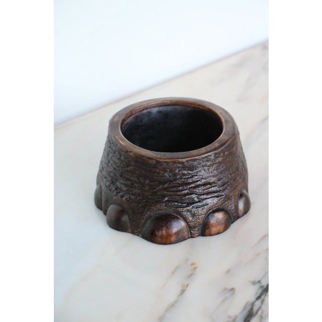 Circa: Early 20th Century. Origin: French. Material: Brass with wooden bottom. Note: Signed but not identified. At this...