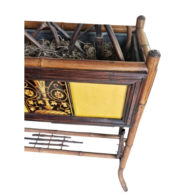 Wood 19th Century Aesthetic Movement Bamboo Planter For Sale - Image 7 of 9