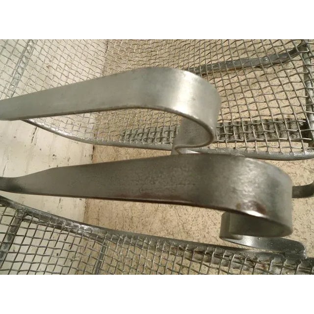 Vintage Industrial Metal Chairs - A Pair For Sale In New York - Image 6 of 8