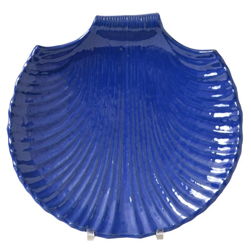 Large Shell-Shaped Plate from Andersson & Johansson Höganäs, 1930s For Sale