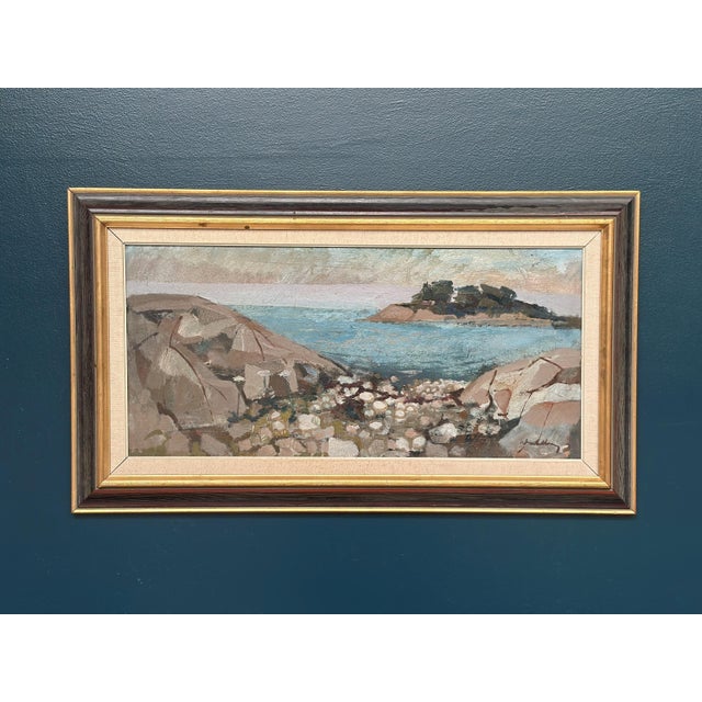 Bertil Wahlberg, Coast, 1960s, Oil on Canvas, Framed For Sale - Image 10 of 16