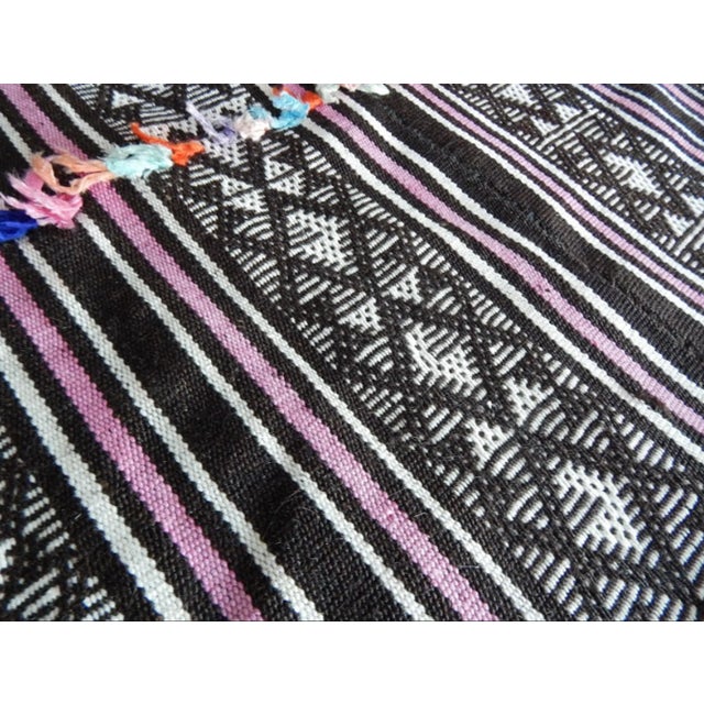 Textile Vintage Primitive Rug Hand Woven Cotton Anatolian Kilim Rug - 5′8″ × 7′8″ For Sale - Image 7 of 10