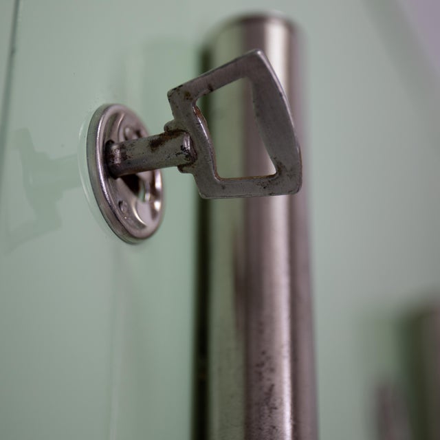 Green Bauhaus Desk Steel Pipe Chrome Plated Desk, 1930s For Sale - Image 8 of 11