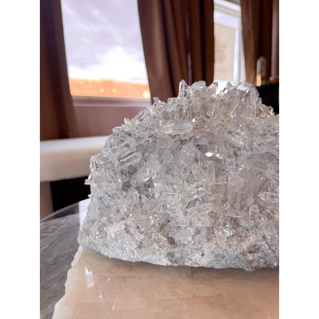 Himalayan Quartz Crystal Cluster – High Clarity Multi-Point Formation, Sculptural Natural Specimen "Odette" For Sale - Image 13 of 18