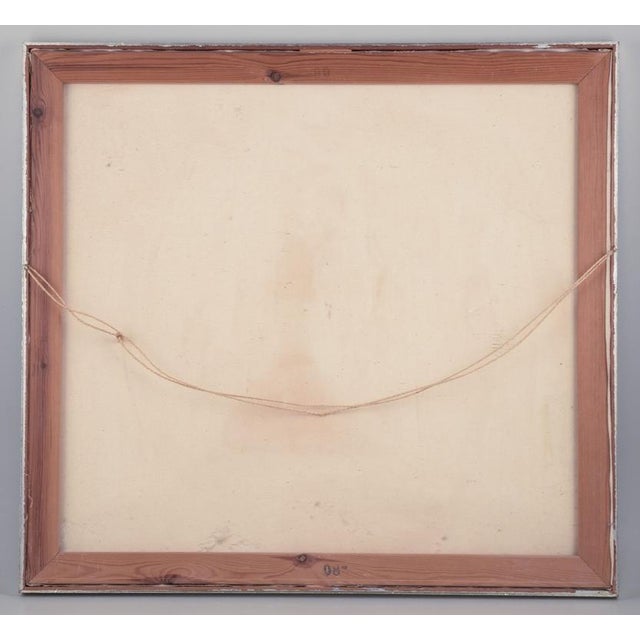 Blue Parmo Baslund, Abstract Landscape, 1960s, Oil on Canvas For Sale - Image 8 of 9