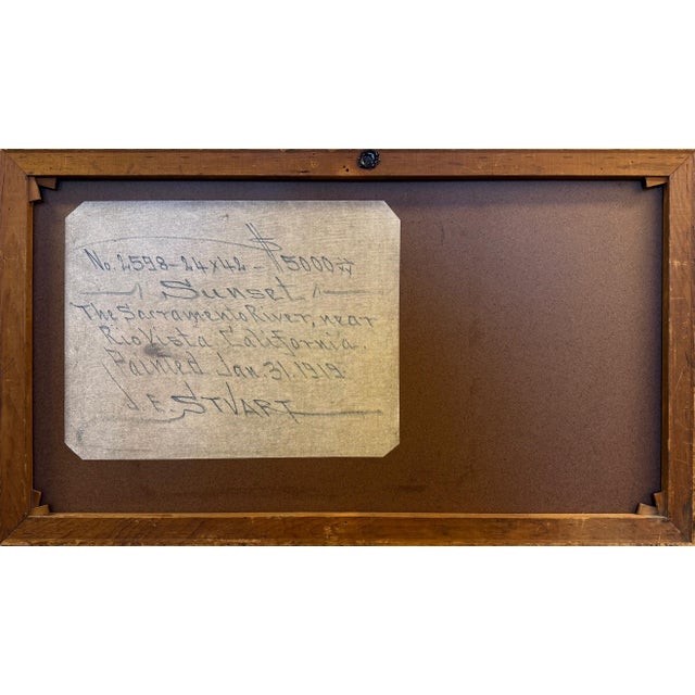'The Sacramento River, Rio Vista, 1919' by James Everett Stuart, California, Bohemian Club, White House, San Francisco School of Design For Sale - Image 11 of 12