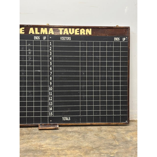 Some objects tell the story of a place as much as they do of a time. This vintage English pub skittles scoreboard is one...