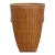 Vintage Tall Woven Split Reed Basket For Sale