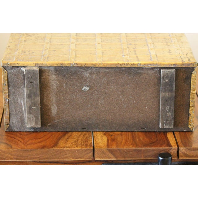 Vintage Brass and Wood Magazine Rack For Sale - Image 10 of 10