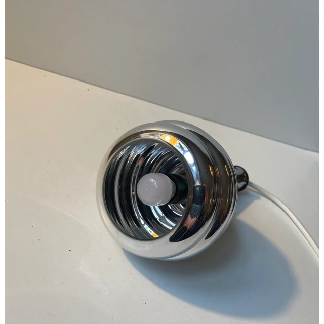 Silver Space Age Italian Pendant Lamp in Mirror Glass, 1970s For Sale - Image 8 of 10