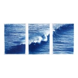 Contemporary Seascape Triptych of Crashing Wave Off Los Angeles - 3 Pieces For Sale