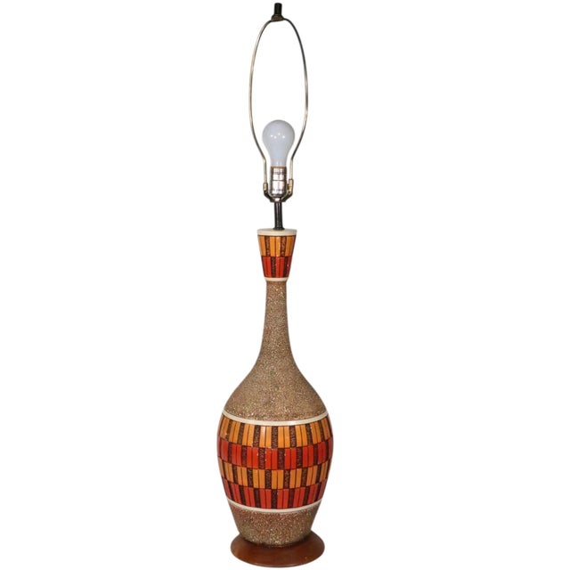 Mid 20th Century Mid Century Ceramic Table Lamp For Sale - Image 10 of 14