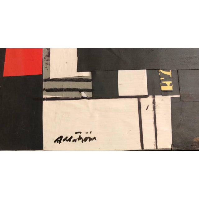 Ronald Ahlstrom, Abstract Mixed Media Torn Paper Collage Pop Expressionist Painting For Sale - Image 4 of 5