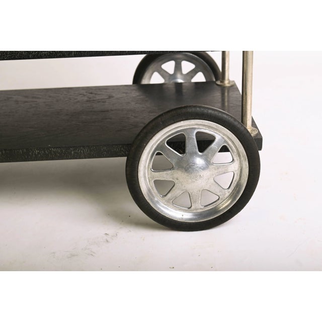 Black Vintage Art Deco Trolley Bar, 1930s For Sale - Image 8 of 10