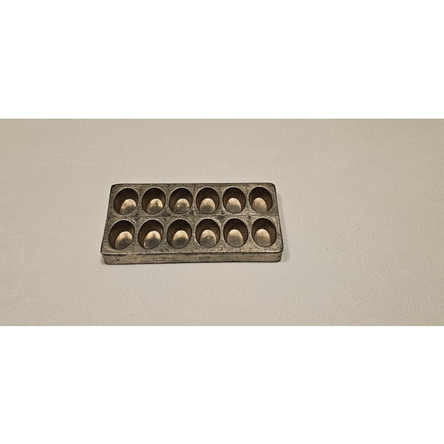 French Antique French Nickel-Plated 12-Cavity Pastry Mold For Sale - Image 3 of 18