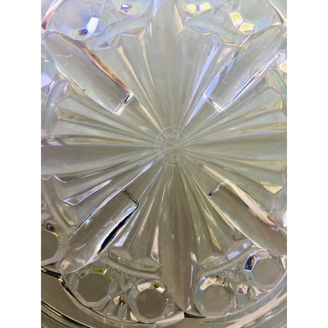 Postmodern 1990s Baccarat Cut Crystal Large Wine Bottle Coasters - a Pair For Sale - Image 3 of 5