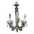 Antique Venetian Style 3 Light Chandelier With Original Matching Canopy For Sale