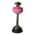 Antique Victorian Cranberry Pink Milk Glass Oil Lantern Turned Into Electric Parlor Lamp For Sale